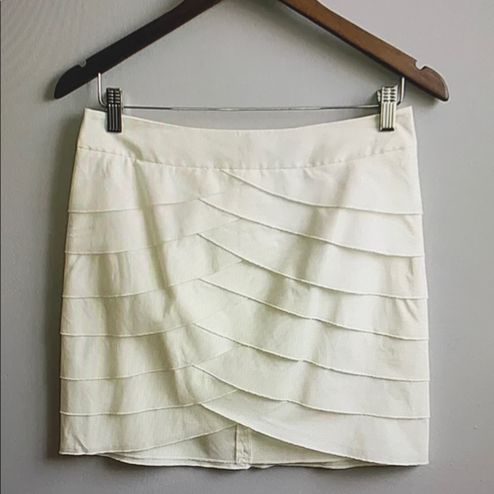 Elegant White Layered Skirt